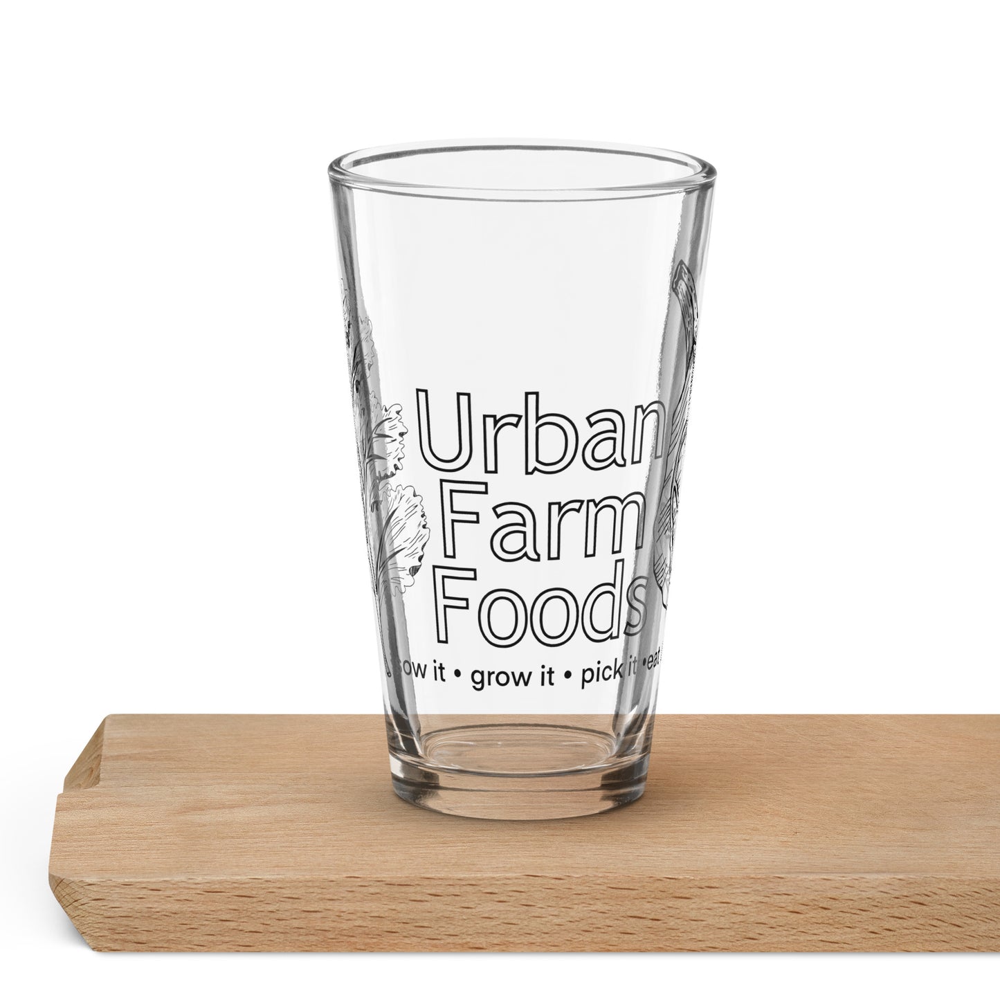 Urban Farm Foods Logo Glass