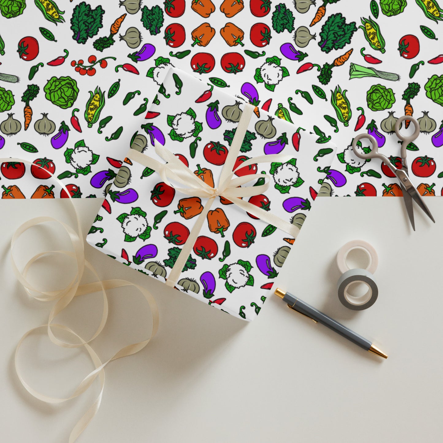 Garden Vegetable Wrapping paper sheets