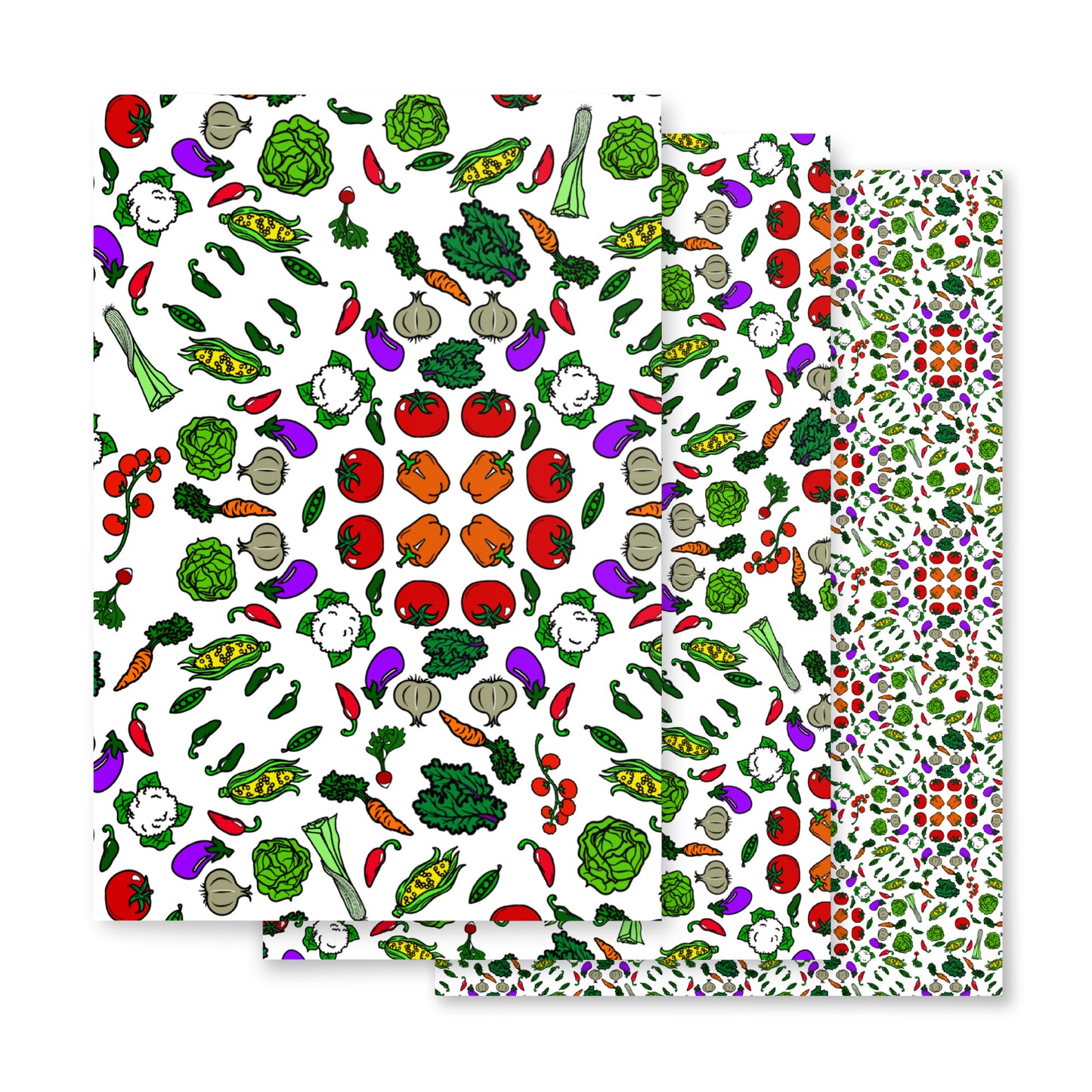Garden Vegetable Wrapping paper sheets