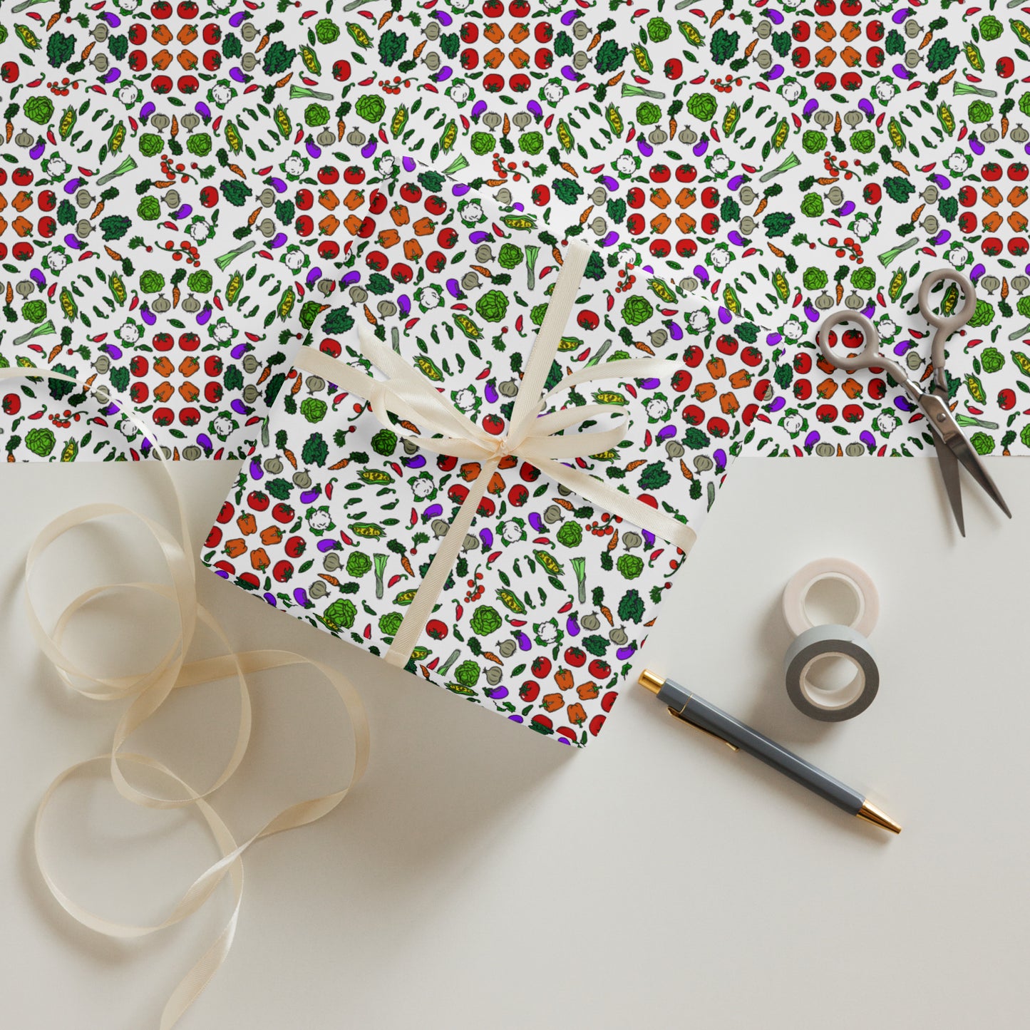 Garden Vegetable Wrapping paper sheets