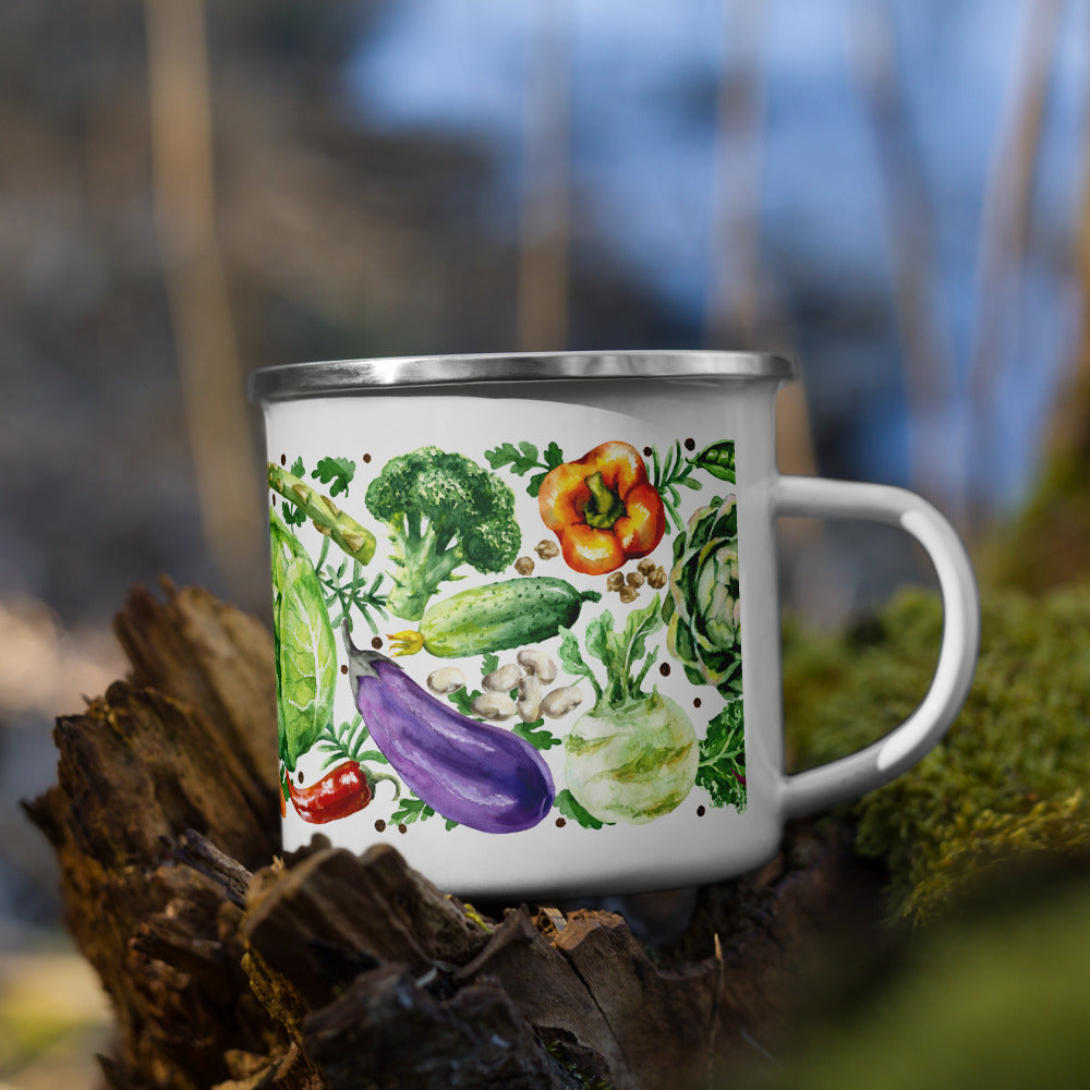 Vegetable Garden Enamel Mug